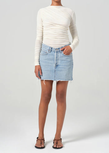 V-Waist Mini Skirt