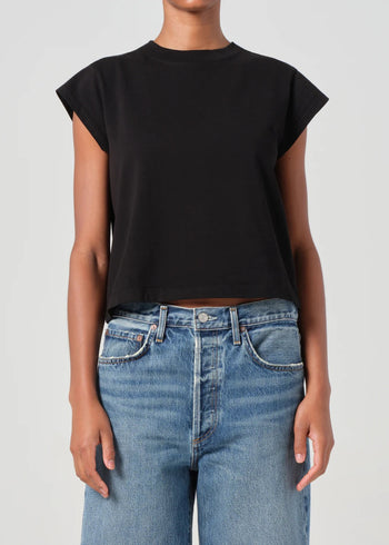 Bryce Cap Sleeve Tee - Black