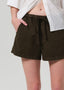 Este Drawstring Short - Dark Olive