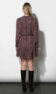 London Belted Ruffle Hem Mini Dress - Chocolate