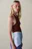 Baby Rib Halter Top - Walnut