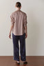 Silk Lace Stripe Crop Pant - Navy