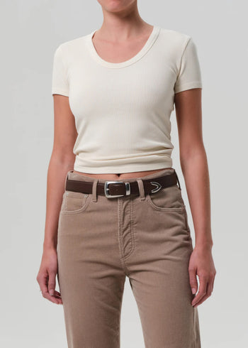 Maude U Neck Tee - Pashmina