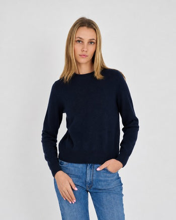 Crew Cashmere Solid Rugby - Navy