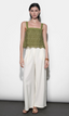 Kandace Crochet Lace Sleeveless Top - Olive