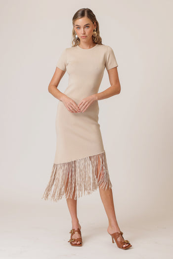 Chrysta Fringe Hem Dress