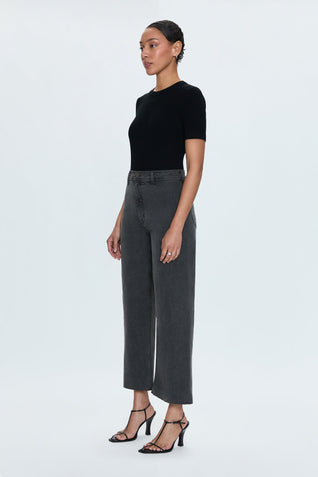 Penny - High Rise Wide Leg - Antique Graphite