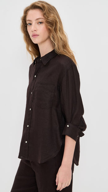 Kayla Shrunken Top - Chocolate