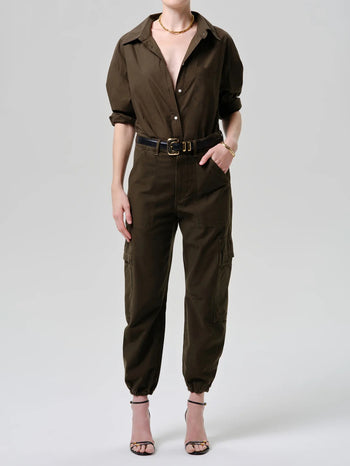 Ciela Bubble Hem Utility - Moss
