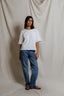 Ezra - Dry French Terry Short Sleeve Sweatshirt - White