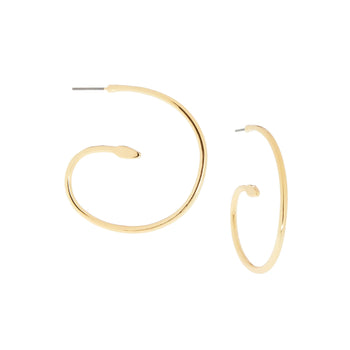 Snake Coil Hoop Earrings