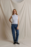 Violet Sweater Rib Top - Heather	Grey