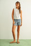 Open Knit Tank - White