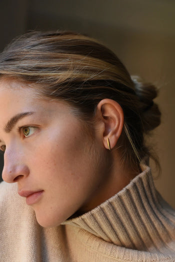 Bar Earrings - Brass