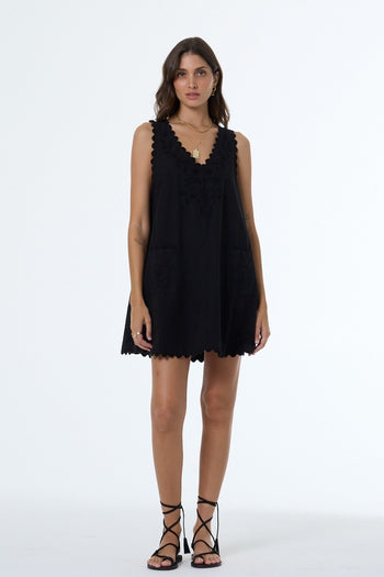 Kiona Mini Swing Dress - Black
