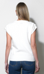 Arieta Funnel Knit Top - White