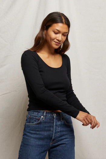 Anya Rib Long Sleeve Top