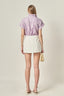 Linen Ruffle Shirt - Lilac
