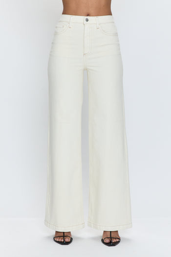 Lana High Rise Ultra Wide Leg - Ecru