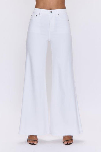 Izzy Mid Rise Wide Leg - Vivid White
