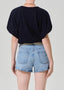 Gia Bubble Top - Navy