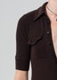 Amina Polo Dress - Chocolate