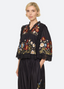 Ruwa Emb V-Neck	Top - Black