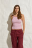 Tiana Tank - White/Red Stripe