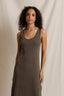 Edith Heavy Rib High-Neck Dress - Dark Olive