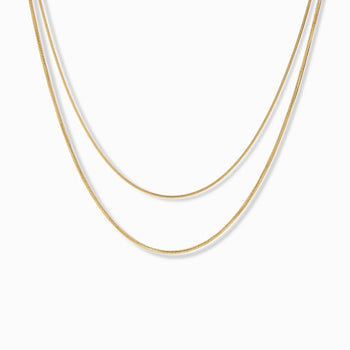 Double Layer Snake Chain Waterproof Necklace