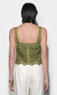 Kandace Crochet Lace Sleeveless Top - Olive