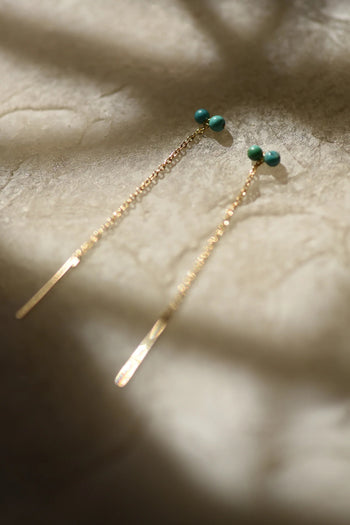 Double Turquoise Threader Earrings