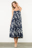 Blue and White Floral Maxi Dress