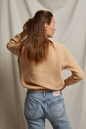 Ziggy - Inside Out Fleece Shrunken Crew - Sand Dune