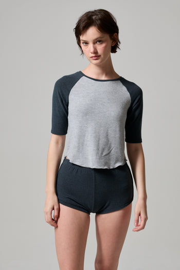 Blake Baseball Tee - Heather Gray