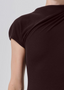 Kira Sculptural Dress - Chocolate