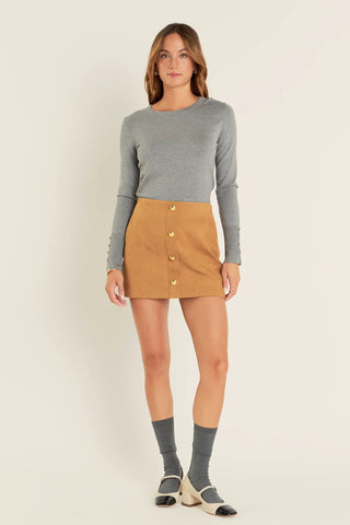 Suede Skort