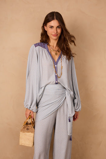 Tie Button Blouse