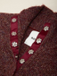 Boxy Snap Front Henley - Italian Plum Melange