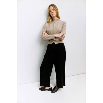 The Funnel Neck Cardi - Taupe
