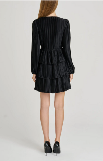 Tiered Bow Trim Mini Dress