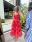 Broderie Dress - Chili Red