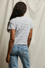 Everett - Jersey Stripe Boxy Crewneck Tee - Vintage Black Stripe