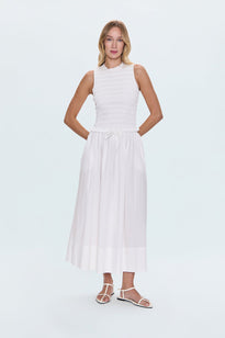 Noelle Poplin Maxi Skirt - Le Blanc
