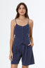 Tate Linen Vest - Vintage Indigo