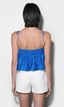 Bailey Embroidered Flouce Top - Jelly Blue