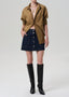 Curved Pocket Mini Skirt