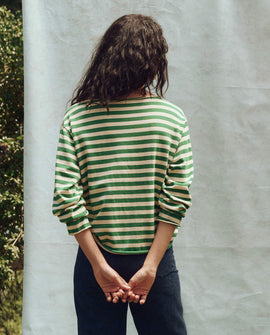 The Sailor Sweater - Dill Stripe