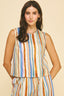 Abstract Stripe Sleeveless Top