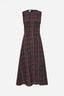 Atina Dress - Dark Red Check